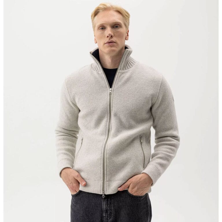 Holebrook Mans Zip WP Windproof Sweater - Light Grey Mel (923)
