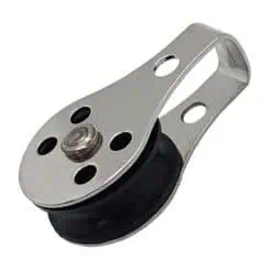 Aquamarine Mini Pulley - Solid Shaft
