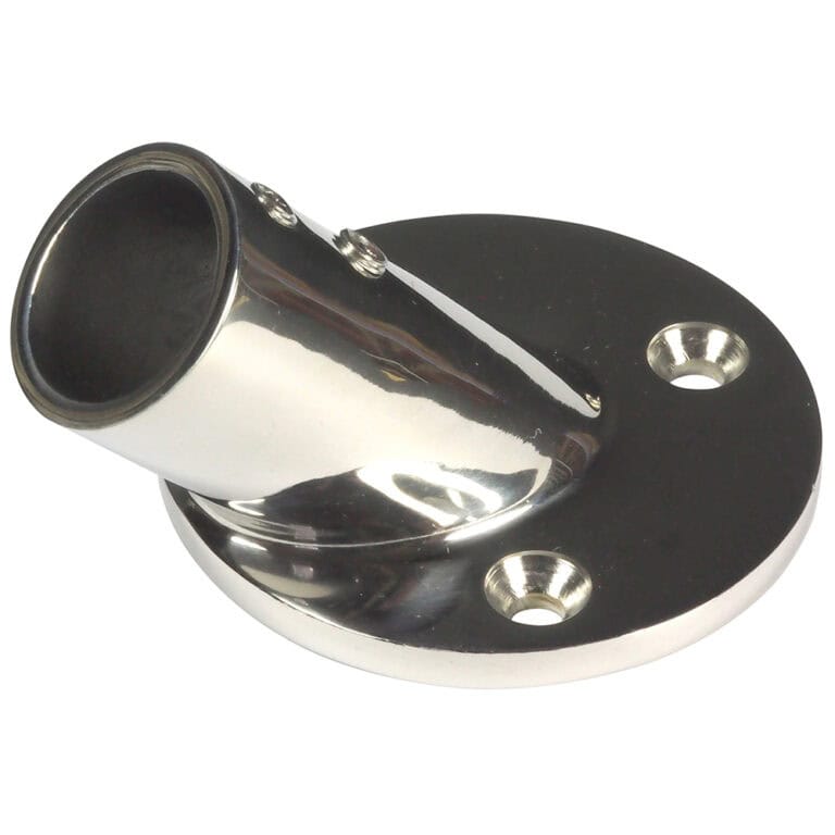 AquaMarine Rail Fittings Round Base Stainless Steel - 30°