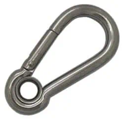 AquaMarine Snap Carabiner / Carbine Hook with Eye - Sprung Bar Close - Image