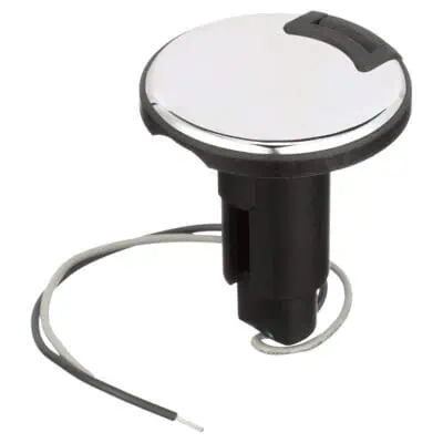 Attwood Light Pole Base 2 Pin - Black with Stainless Steel Cover - Image
