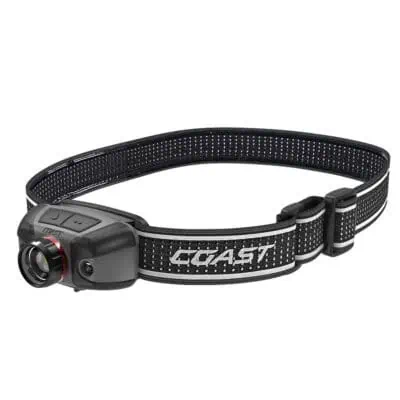 Coast FLX40R Rechargeable Focusing Headtorch with red & green LEDs - Image