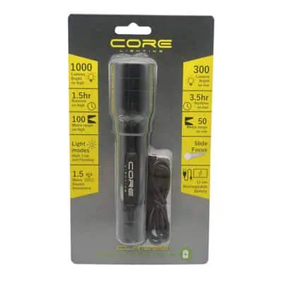 Core Rechargeable Focusing Torch, 1000 lumens - Image