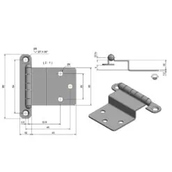 Roca Marine Brass Hinge - 57x38 - Image