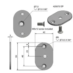 Roca Marine Oval Frontal Montage Plate - Image