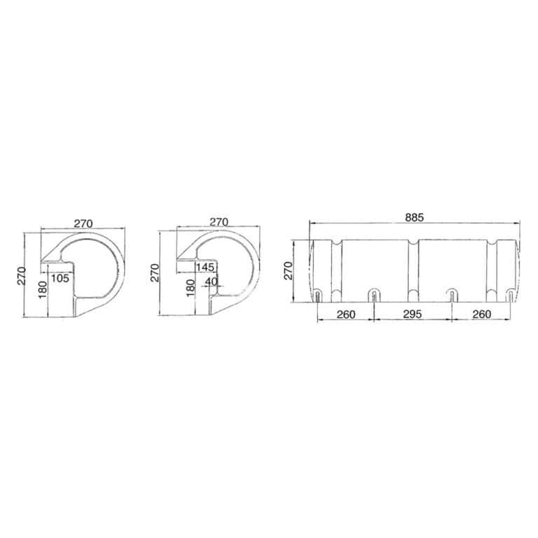 Trem Inflatable White PVC Dock Fender - Image