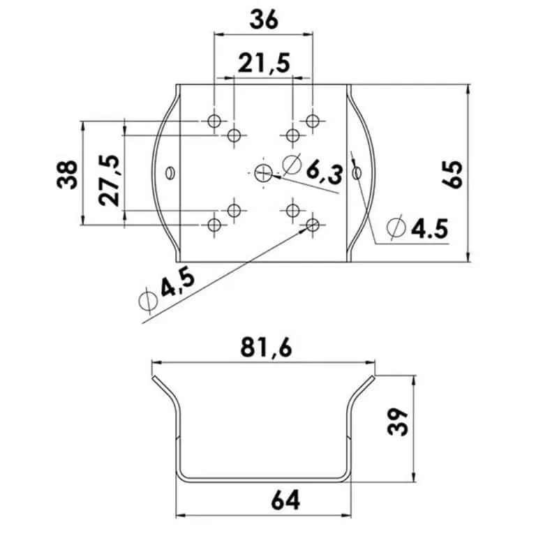 Trem Stainless Steel Bracket for Mast Light (Bracket Only) - Image