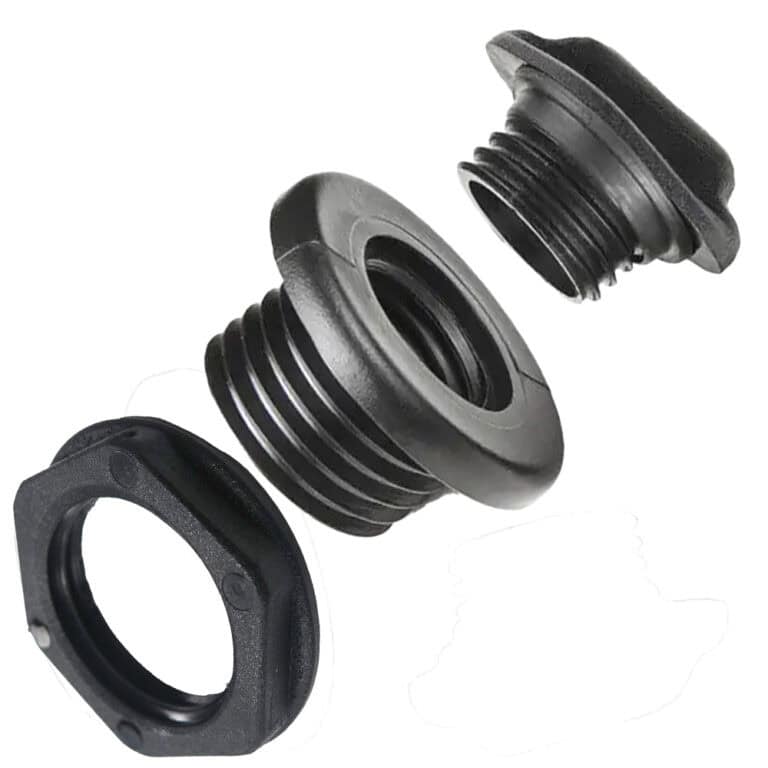 Aquamarine Screw In Drain And Plug Body - Black - Image