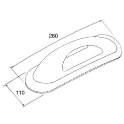 Ral-Gom Oval Form Grab Handle - Black - Image