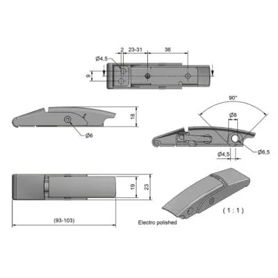 Roca Marine 415 Covered Eccentric Latch - 93/103 - Image