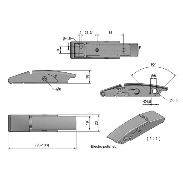 Roca Marine 415 Covered Eccentric Latch - 93/103 - Image