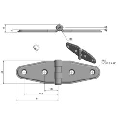 Roca Marine Hinge 28x102 - Image