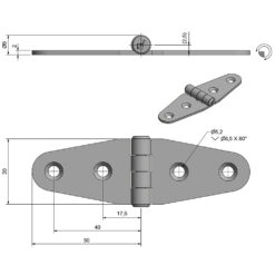 Roca Marine Hinge 30x100 - Image