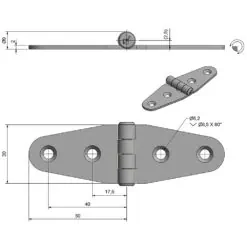 Roca Marine Hinge 30x100 - Image