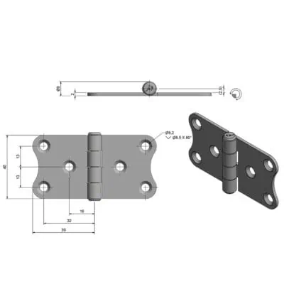 Roca Marine Hinge 40x78 - Image