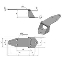 Roca Marine Hinge, offset 40x137 - Image