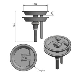 Roca Marine Lift Handle Heavy Duty Ø 70 - Image