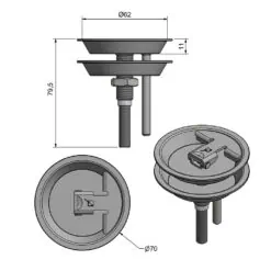 Roca Marine Lift Handle Heavy Duty Ø 70 - Image
