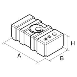 Trem 75l Fuel Tank A-800 X B-350 X H-300mm - Image
