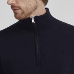 Holebrook Duncan T-Neck Windproof Sweater - Navy