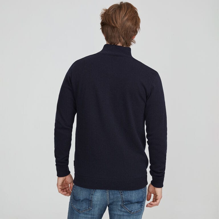 Holebrook Duncan T-Neck Windproof Sweater - Navy