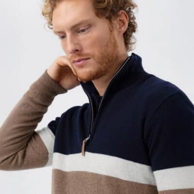 Holebrook Stellan T-Neck Windproof - Walnut Multi Col