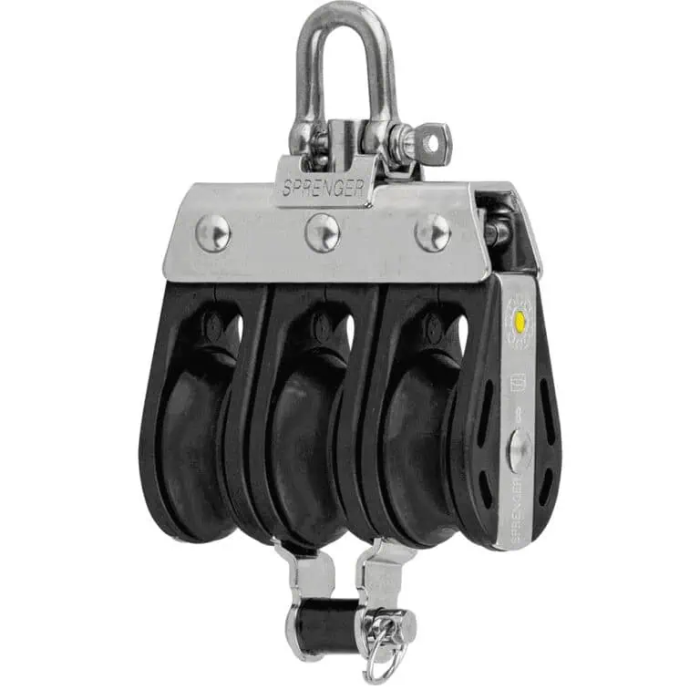 Sprenger S-Block Sliding Bearing 8mm - 3 Sheaves, Adjustment Set, Becket - Image