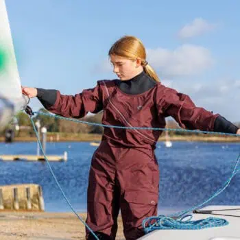 Typhoon Ezeedon 2.0 Drysuit for Women with Free Fleece Undersuit - Plum/Grey